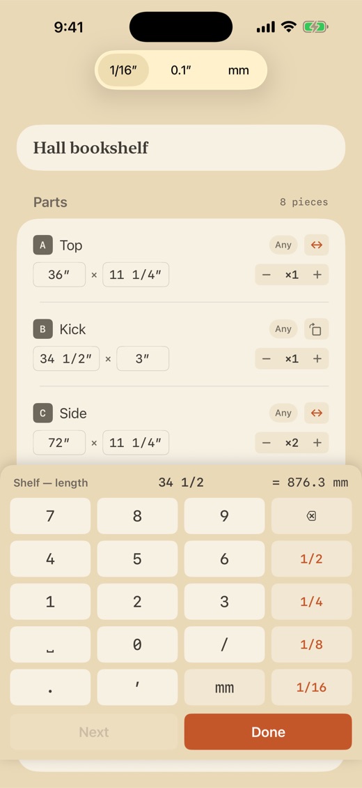 Boardcut for iPhone — logging